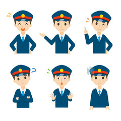 男性　ドライバー　表情　ポーズ