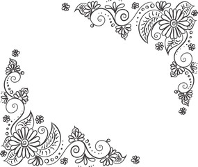 abstract pattern of a tattoo henna