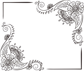 abstract pattern of a tattoo henna