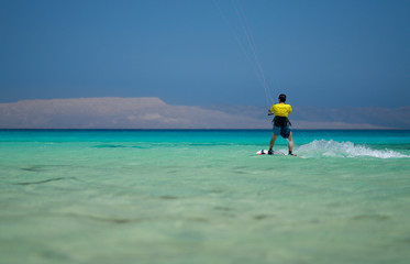 EGYPT - JUNE 10th - JUNE 16th 2017: Kite Safari kiteboarding, diving and wakeboarding recreational trip around Egyptian Red Sea uninhabited islands held by KITE MONKEY Red Sea Explorers.