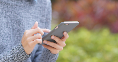 Woman use of smart phone