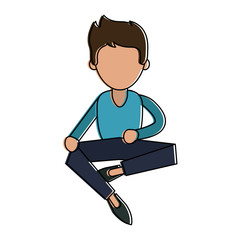 Man avatar cartoon icon vector illustration graphic design