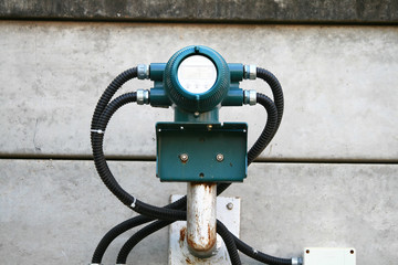 Fototapeta premium water flow meter side wall link to operator