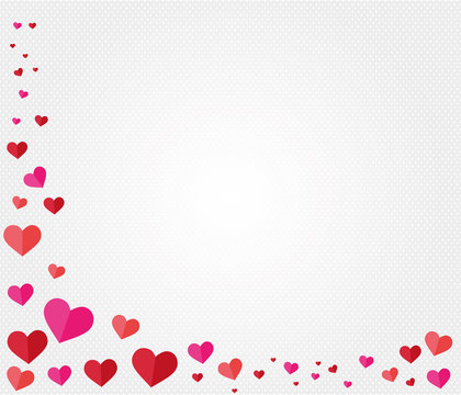 love heart shape pink blossom valentine background