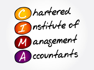 CIMA - Chartered Institute of Management Accountants acronym, business concept background