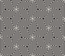 Vector seamless pattern. Modern stylish abstract texture. Repeating geometric tiling from striped elements