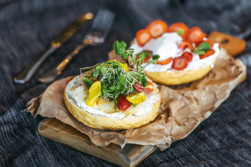Delicious vegetarian sandwich