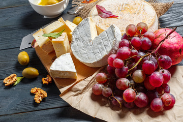 Mix cheese on the table