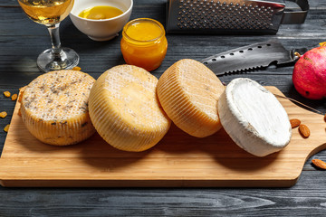 Mix cheese on the table