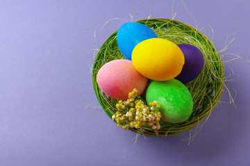 easter colorful eggs