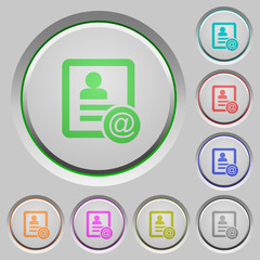 Contact email push buttons