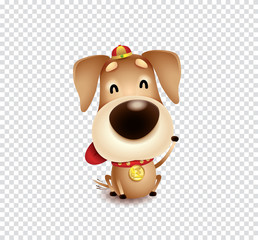 2018 Chinese New Year, Year of Dog Vector Design (Chinese Translation: Auspicious Year of the dog)