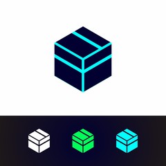 cube, company, alphabet logo design with nice shape and nice color