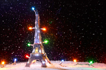 A miniature copy of the Eiffel Tower
