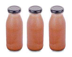 bottle of ice tea milk isolated on white background