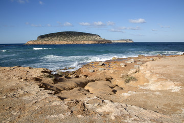 Fototapeta na wymiar Comte Beach in Ibiza