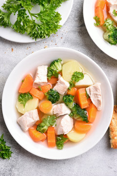 Diet vegetable chicken soup