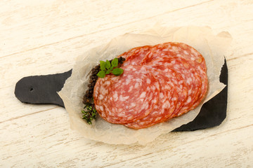 Sliced salami