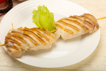 Grilled chicken thighs