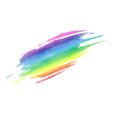 Rainbow vector smudge texture isolated on the white background. Grunge design. - 185344497