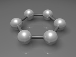 Obraz premium H-Graphene aromatic cluster, schematic model
