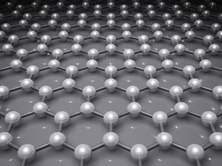 Graphene layer, schematic cg molecular model