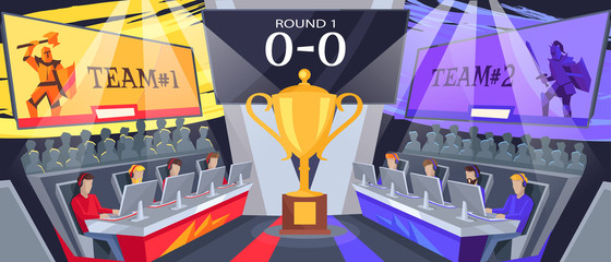 Cybersport Team Competition Vector Illustration © robu_s