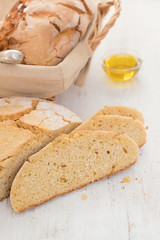 corn bread on wooden background