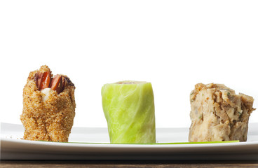 Bayerische Sushi auf dem Teller