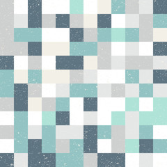 Squares mosaic geometric vector seamless pattern.