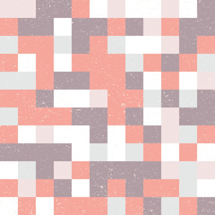 Squares mosaic geometric vector seamless pattern.