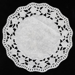 Decorative round paper lace or doily - ready for cake