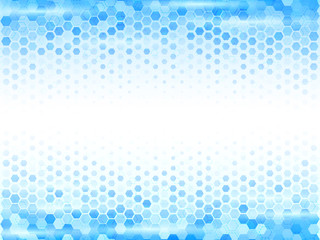 Abstract background with blue hexagons. Gradient mosaic texture.