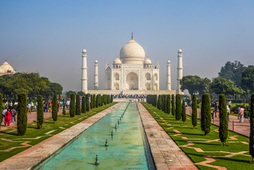 Taj Mahal mausoleum in Agra, Uttar Pradesh state, northern India, UNESCO World Heritage Site
