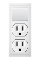 Electrical socket Type B with switch. Receptacle from USA.