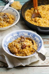 CREAMY PUMPKIN BARLEY WITH SAUSAGE