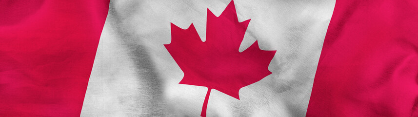 Obraz premium image of canada flag close up
