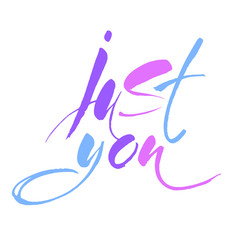 just you lettering