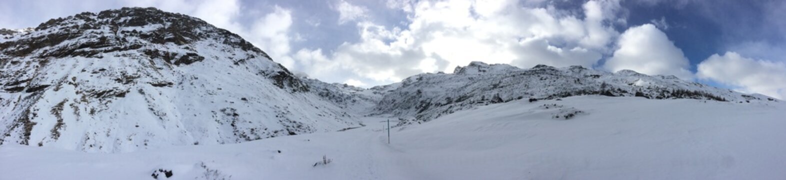 Panoramic view in Fex Engadin, Chesaritsch