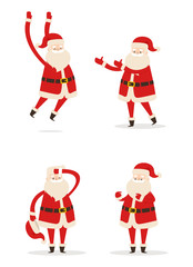 Santa and Christmas Collection Vector Illustration