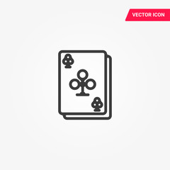 Vector gray flat isolate game cards icon. Eps10