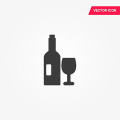 Bottles with labels. Alcohol.