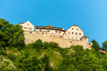 Fototapeta premium The Vaduz Castle in Liechtenstein. Principality of Liechtenstein is one of the world's smallest countries. It is located between Switzerland and Austria.