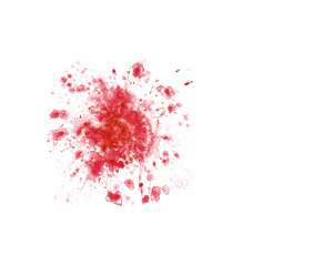 Isolated simple blood stain on white background © Victoria Schaal