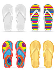 beach slippers stock vector illustration