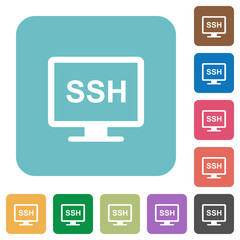 SSH terminal rounded square flat icons