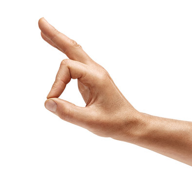 Man's hand shows gesture okay. Positive concept. Close up. High resolution product