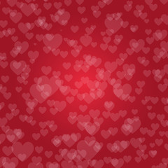 Love design. Love valentine's background with hearts. Valentines day with red heart. Love typography. Romance card.