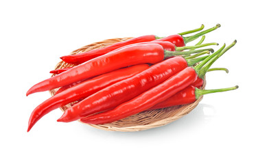 Red chili pepper isolated on a white background