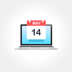 Laptop Calendar Icon